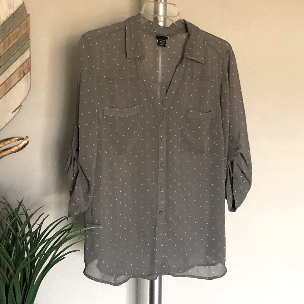 Torrid Sheer Top Size 2X Gray